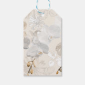 軽いクリームに白いラン ギフトタグ (正面)
