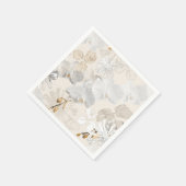 軽いクリームに白いラン スタンダードカクテルナプキン (角)