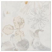 軽いクリームに白いラン ファブリック (クローズアップ)