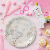 軽いクリームに白いラン ペーパープレート (パーティー)