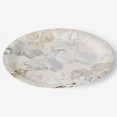 軽いクリームに白いラン ペーパープレート (アングル)