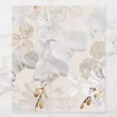 軽いクリームに白いラン ワインラベル (シングルラベル)