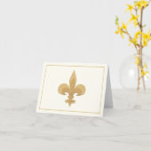 軽いクリーム色のメッセージカードのアヤメ カード (黄色い花)