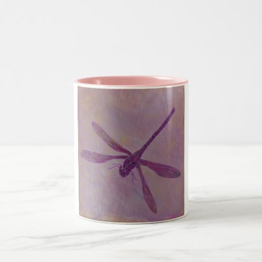 軽いグリッターのトンボ ツートーンマグカップ (中央)