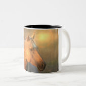 軽いコーヒー・マグのPalominoの馬 ツートーンマグカップ (正面右)