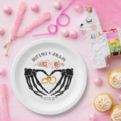 軽いゴシック様式のスケルトン結婚ハンド ペーパープレート (パーティー)