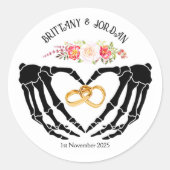 軽いゴシック様式のスケルトン結婚ハンド ラウンドシール (正面)