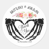 軽いゴシック様式のスケルトン結婚ハンド ラウンドシール (正面)