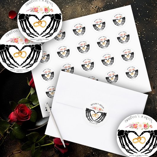 軽いゴシック様式のスケルトン結婚ハンド ラウンドシール