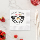 軽いゴシック様式のスケルトン結婚ハンド 縁ありカクテルナプキン (インサイチュ)