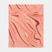 軽いサーモントーンの波状の布、赤い曲線 フリースブランケット (正面)