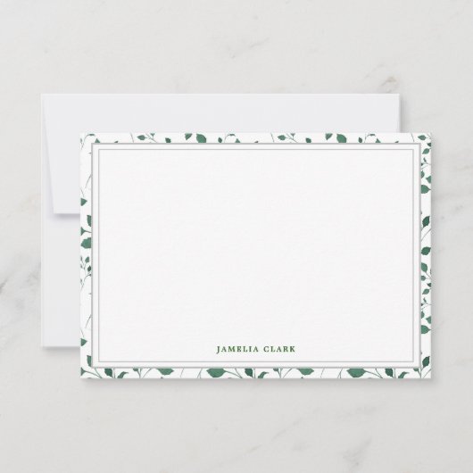 軽いシダ|の平らなメッセージカード ノートカード (正面)