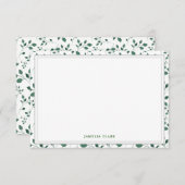 軽いシダ|の平らなメッセージカード ノートカード (正面/裏面)