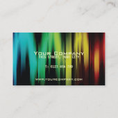 軽いスペクトルの抽象芸術の名刺 名刺 (裏面)