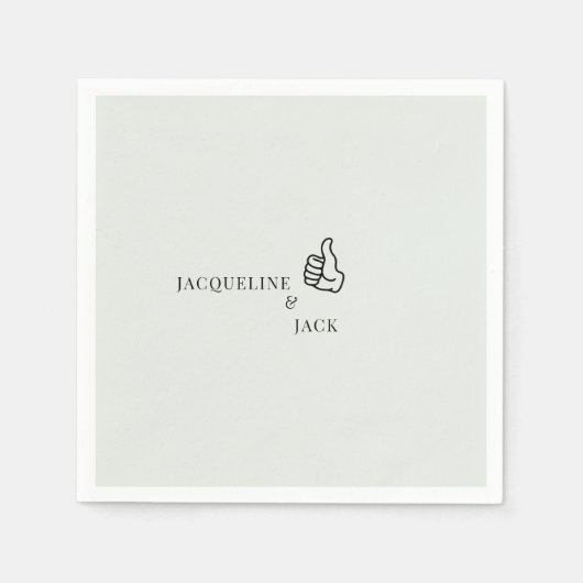 軽いセージでカクテルを飲パーソナライズされたむ スタンダードカクテルナプキン (正面)