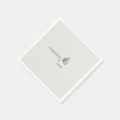 軽いセージでカクテルを飲パーソナライズされたむ スタンダードカクテルナプキン (角)