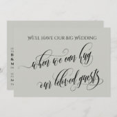 軽いセージときに私たちはあなたを延期したハグ結婚できる 招待状 (正面/裏面)