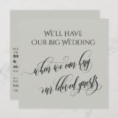 軽いセージときに私たちはあなたを延期したハグ結婚できる 招待状 (正面/裏面)