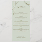 軽いセージ緑のボホビーズドレープ結婚ド メニュー (正面)