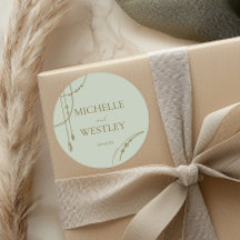 軽いセージ緑のボホビーズドレープ結婚ド