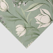 軽いセージ離れグリーンのチューリップ 薄葉紙 (詳細)