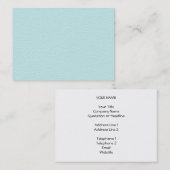 軽いターコイズの革の写真 名刺 (正面/裏面)