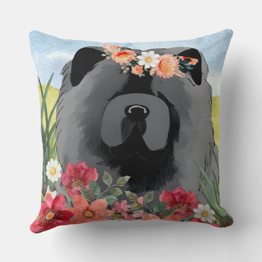 軽いチャウブラックブルー装飾用クッションの泡立て クッション (裏面)