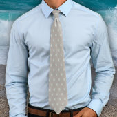 軽いトープ砂ドルのパターン（の模様が）あるグルームタイ ネクタイ