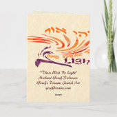 軽いハヌカー(ユダヤ教の祭り)カード シーズンカード (裏面)