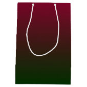 軽いハートのグラデーションでパーソナライズなクリスマス ミディアムペーパーバッグ (裏面)