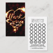 軽いパンチカードありがとう ロイヤリティカード (正面/裏面)