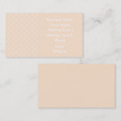 軽いビスク水玉模様テンプレート名刺 名刺 (正面/裏面)