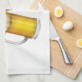 軽いビールとマグカップ2杯。 キッチンタオル (四つ折り)