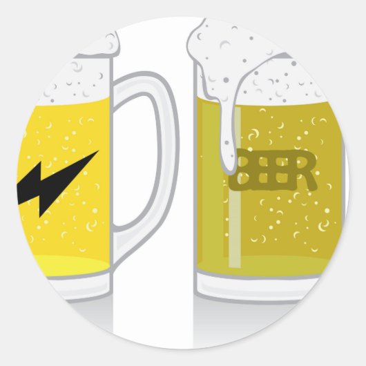 軽いビール1杯 ラウンドシール (正面)