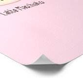 軽いピンクのポスターにコーヒーのかわいいカップ ポスター (角)