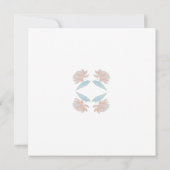 軽いピンクの波状の乱雑なブライダルシャワーの招待 セーブザデート (裏面)