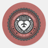 軽いブルゴーニュ・メキシコ・パスポート ラウンドシール (正面)