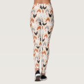 軽いベージュ色のかわいい鶏 レギンス (裏面)