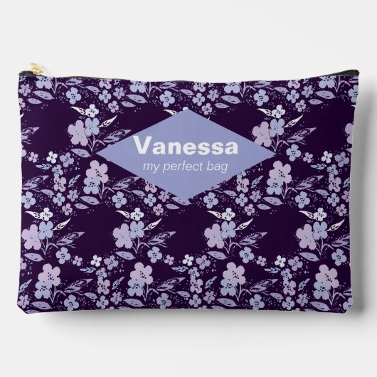 軽いボホ花。 アクセサリーポーチ (正面)