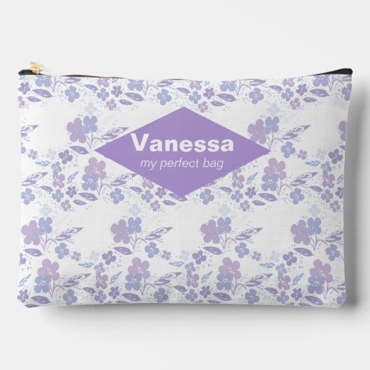 軽いボホ花。 アクセサリーポーチ (正面)