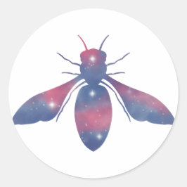 軽いミツバチ星景ステッカー ラウンドシール