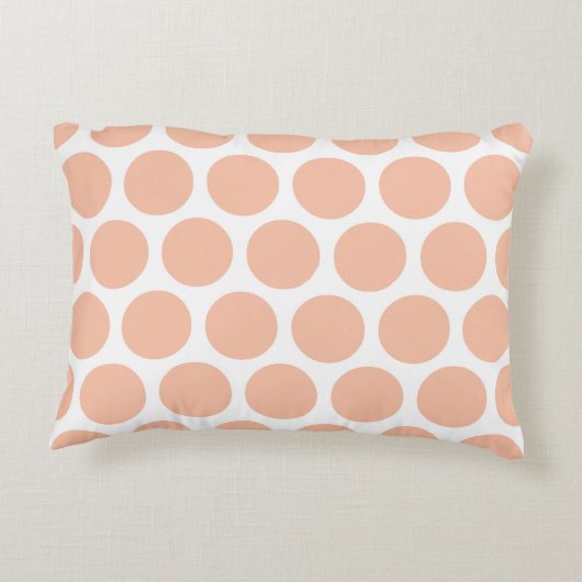 軽いモモのレトロのカラフルでモダンな水玉模様 アクセントクッション (裏面)