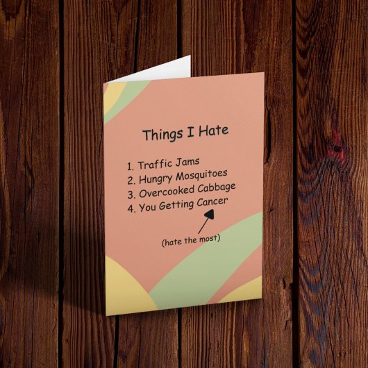 軽いユーモアを支持するがん カード