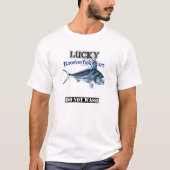 軽いラッキーロオスターフィッシュ魚釣りシャツは洗わない Tシャツ (正面)
