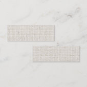 軽いリネン背景の細い名刺 スキニー名刺 (正面/裏面)