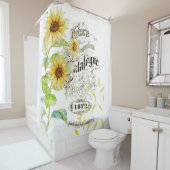 軽いヴィンテージひまわりシャワーカーテン シャワーカーテン (インサイチュ)