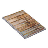 軽いヴィンテージ木製の板の背景床。穂里 ノートブック (右側)