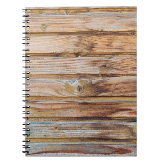 軽いヴィンテージ木製の板の背景床。穂里 ノートブック (正面)