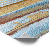 軽いヴィンテージ木製の板の背景床。穂里 ポスター (角)