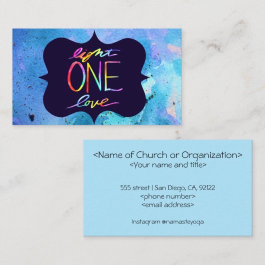 軽い一愛する宗教的なビジネスのカード 名刺 (正面/裏面)